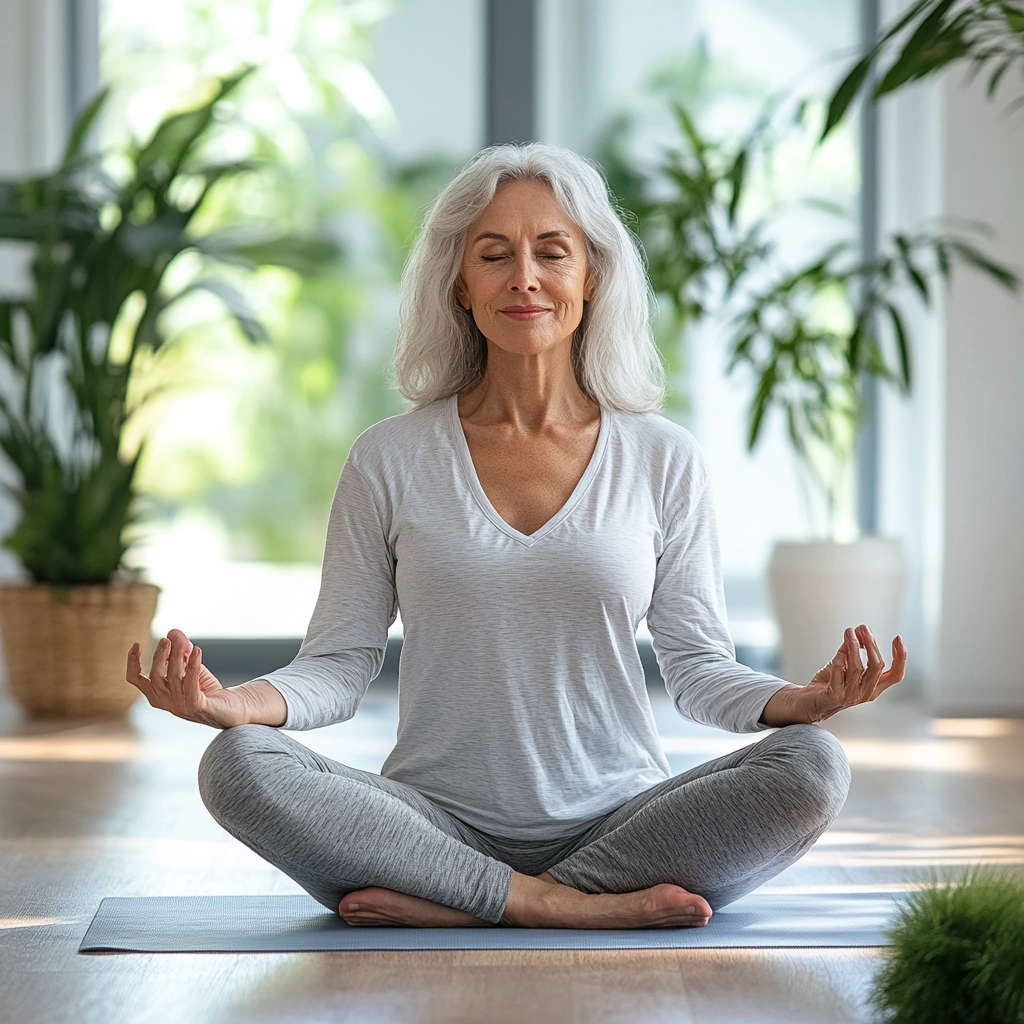 Заняття йогою для активних пенсіонерів